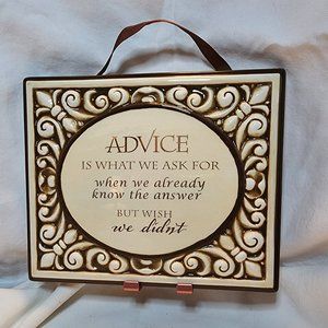 Plaque with Inspirational Words